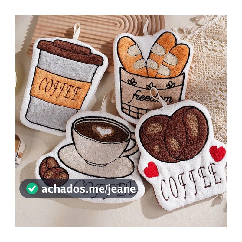 Panos de Cozinha Macios para Cantinho de Café com Alça e Ótima Absorção