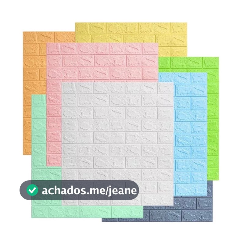 Placa Papel 70x77 cm Espessura 3mm 3D De Parede Espuma Tijolo Auto Adesivo Impermeável Aplique Fácil