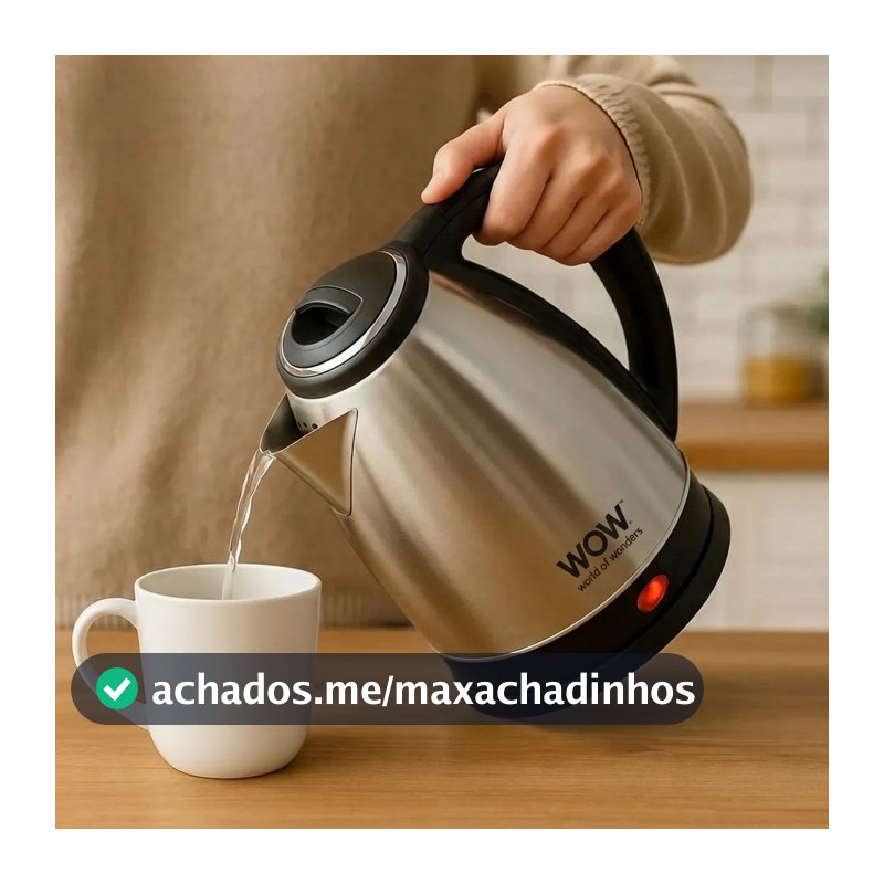 Chaleira Elétrica Jarra 1.8L Café Chá Inox 220v