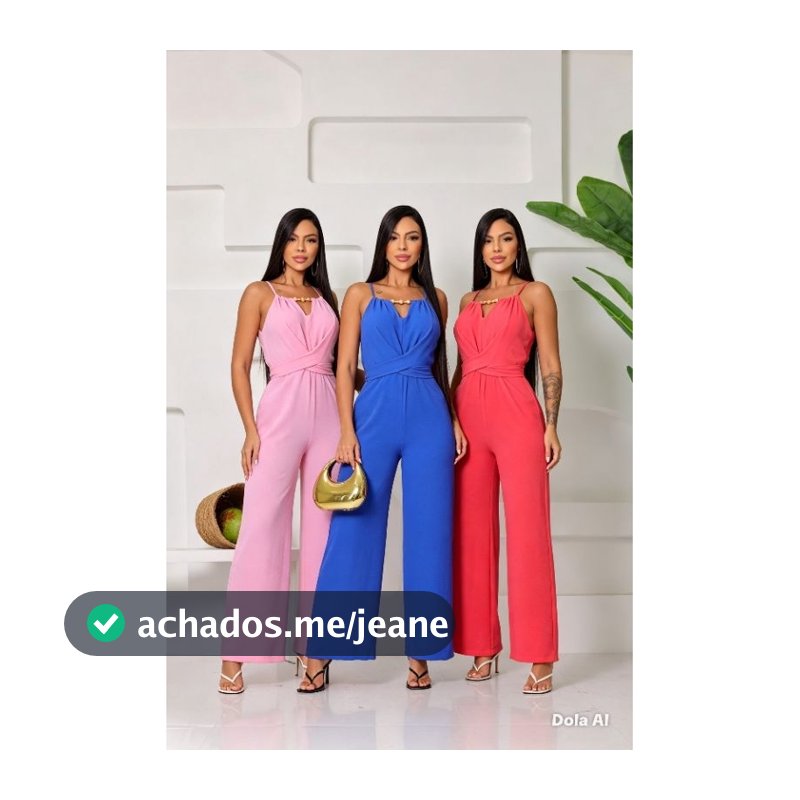 Macacão Feminino ROSARIO de Luxo Estilo Elegante em Vários Cores com Design de Decote Cruzado e Cinto Ajustável