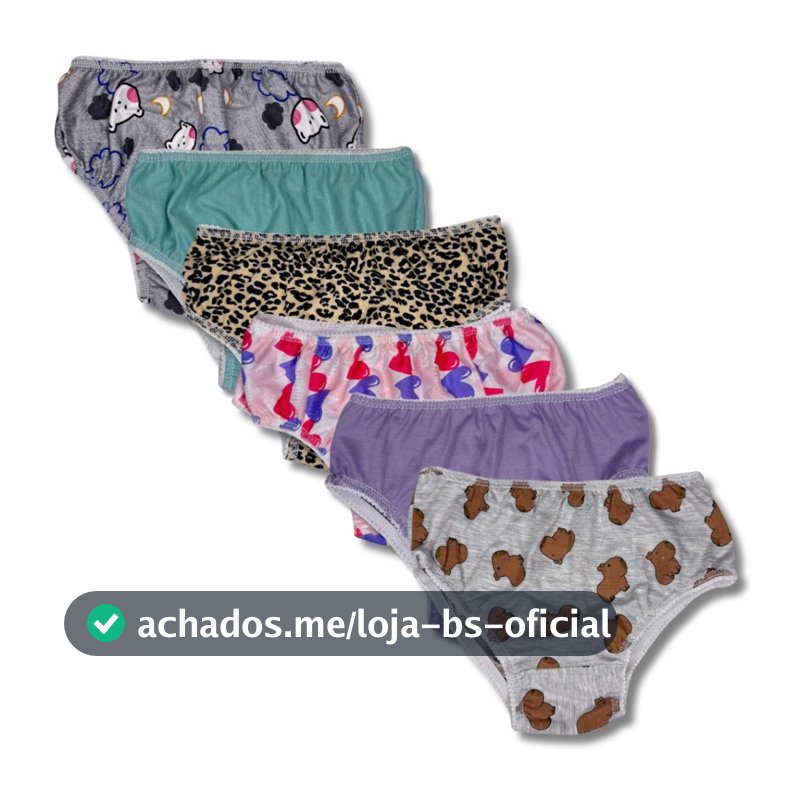 Kit 20 Calcinhas Infantil Menina