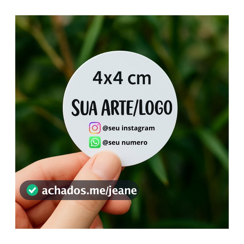 Adesivo Personalizado 4x4cm - Envio 24 Horas