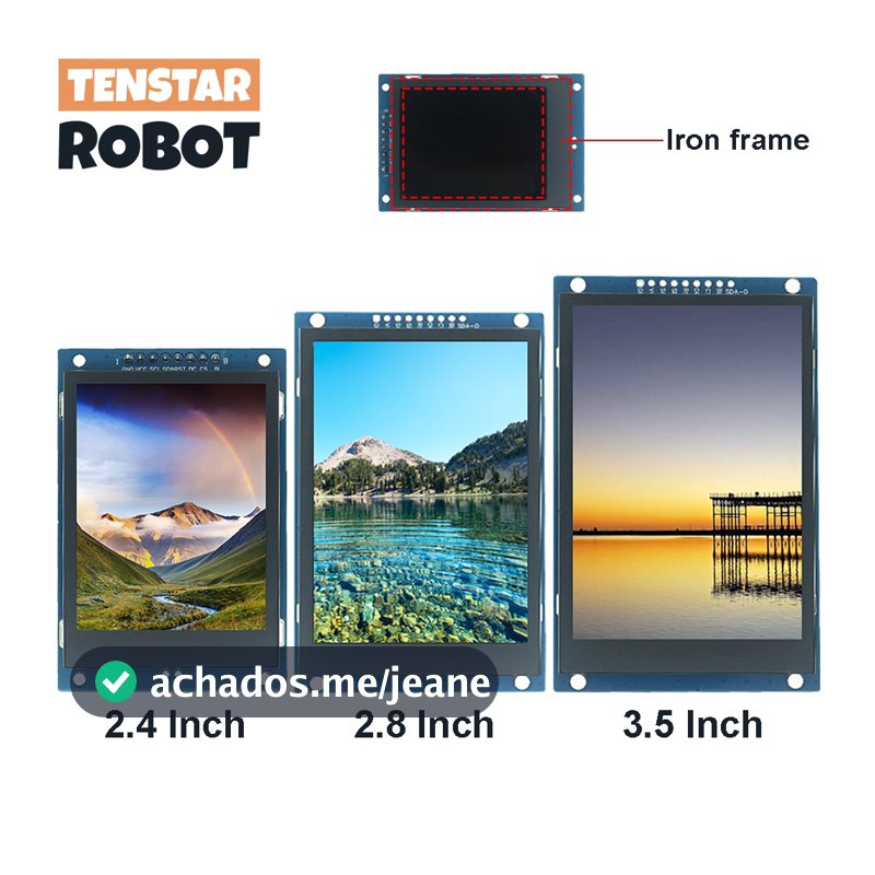 2,4/2,8/3,5 Polegadas 240x320 320x480 SPI 2,4 " TFT Módulo De Porta Serial 5V/3,3v Adaptador PCB ST7789V/ST7796S Display