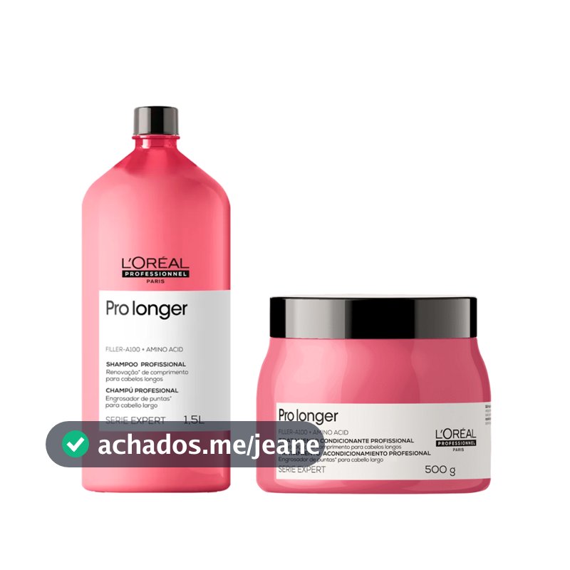 Kit Pro Longer Shampoo 1,5L e Máscara 500ml - L'Oréal