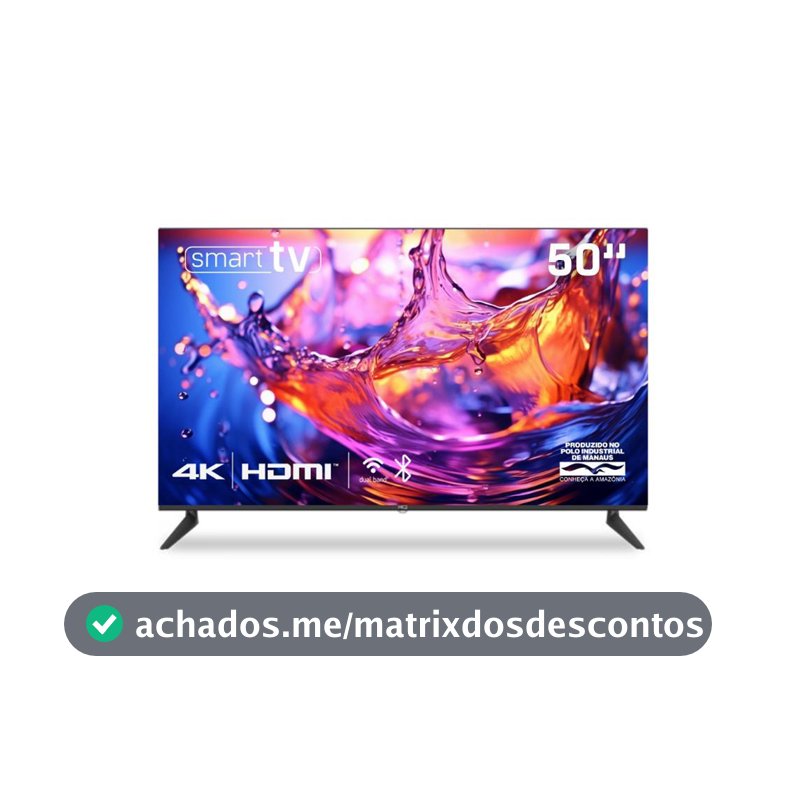 Smart TV HQ 50” 4K Bordas Ultrafinas Sistema Smart Design Slim - HQS50NKHM