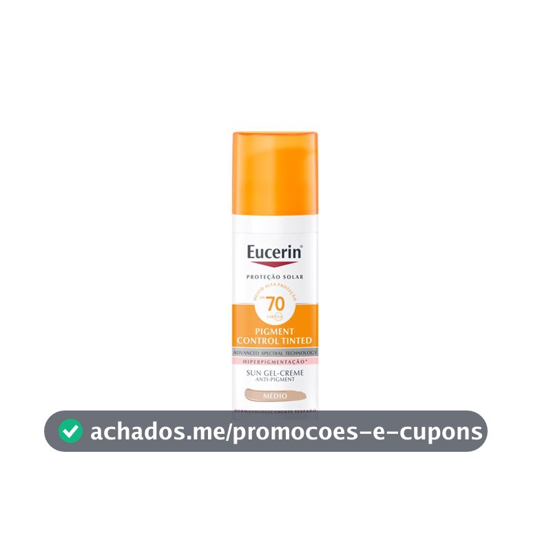 Eucerin Pigment Control Tinted Protetor Solar Facial Matte FPS70 Média 50ml