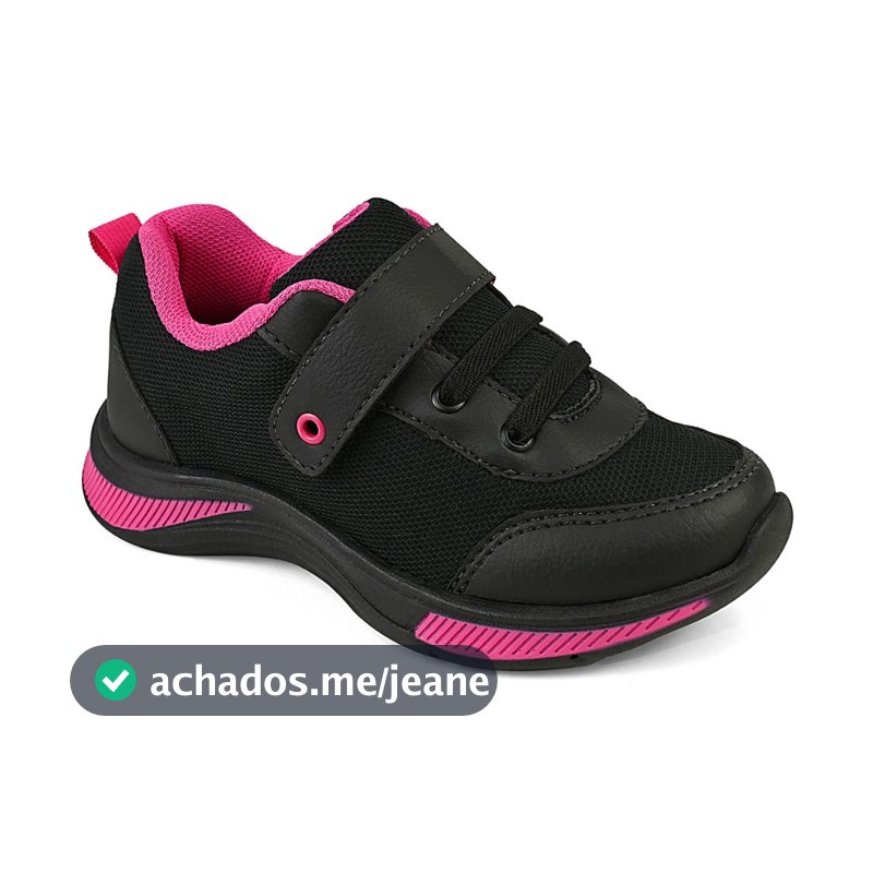Tênis Infantil menina Escolar feminino Fácil Jogging Velcro leve confortável