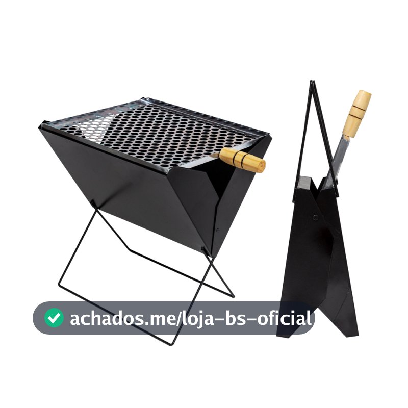 Mini Churrasqueira Maleta Pratica Carvão Dobrável