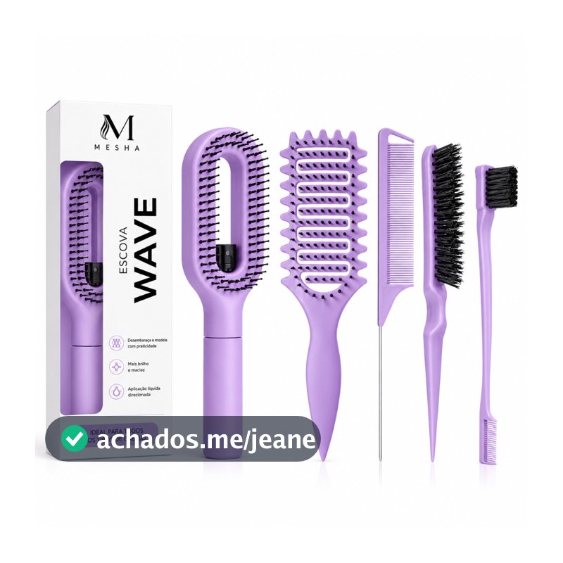 Kit 5 Peças Penteado Escova 2 em 1 Spray Embutido 3 Peças Baby Hair Escova Fitagem Flexível Apice