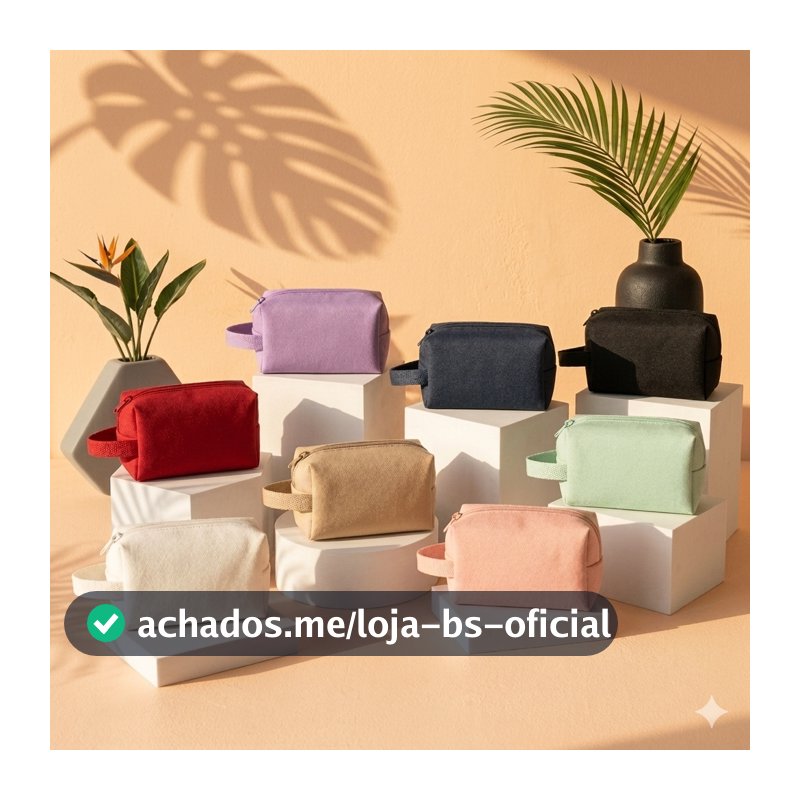 10 Necessaires Espaçosas e Multiuso Com Alça Cores e Quantidades Variadas Brindes e Uso Pessoal