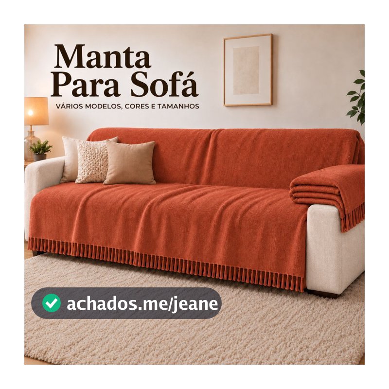 Manta Para Sofá Gigante Decorativa 3,00x1,80M / 2,40x1,80M / 2,10x1,20M Tipo Capa Protetora