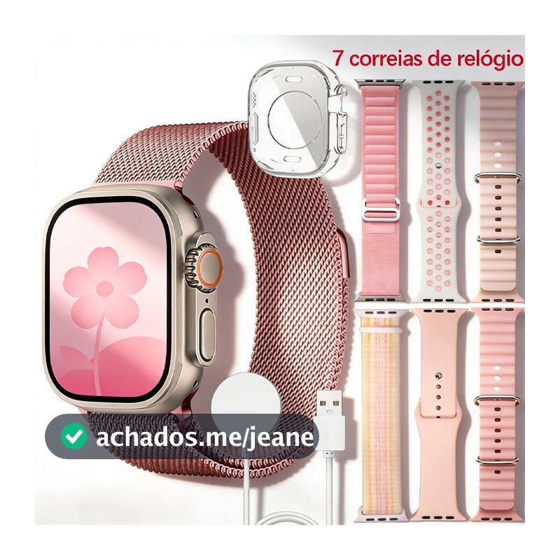 Relógio Smartwatch W29S Série 9 Ilha Dinâmica 45mm/Chamadas Bluetooth/Mini 1.72 Polegadas 38mm