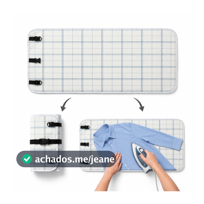 LUMAI Tábua de Passar Roupa Ferro Dobrável de Mesa Acolchoada Passadeira Compacta Portátil Brighton