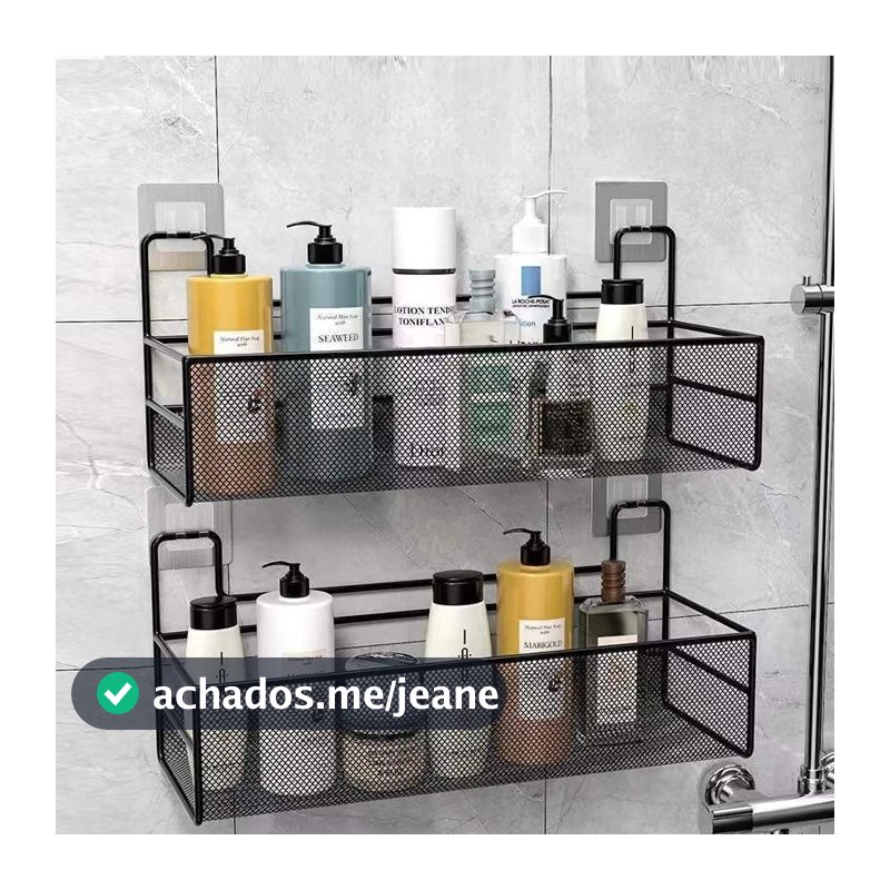 Kit Prateleiras Suporte Organizador De Parede Para Banheiro Cozinha lavanderia Shampoo E Sabonete Com Alto Adesivo