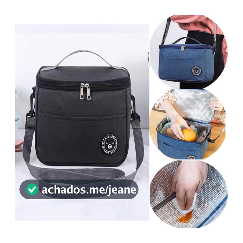 Bolsa Térmica Portátil de Grande Capacidade Moderno e Impermeável Ideal Para Lanches, Marmitas ,Trabalho,Passeios