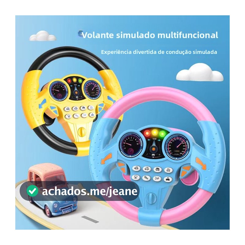 Brinquedo Volante Musical Infantil Interativo Educativo Com Sons Para Crianças