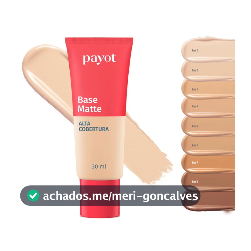 Base Matte Payot Alta Cobertura 30ml Cherrie Nova Boca Rosa