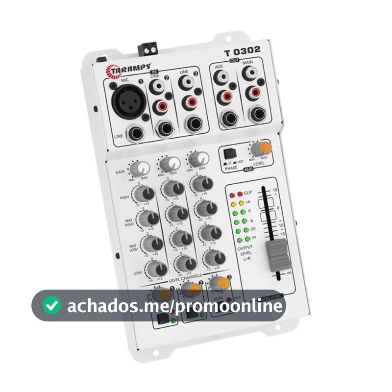 Mesa De Som Automotivo Equalizador Taramps T0302 3 Canais