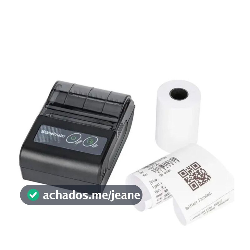Mini Impressora Via Bluetooth Portátil Térmica 58mm Compatível Com Androide.Offc