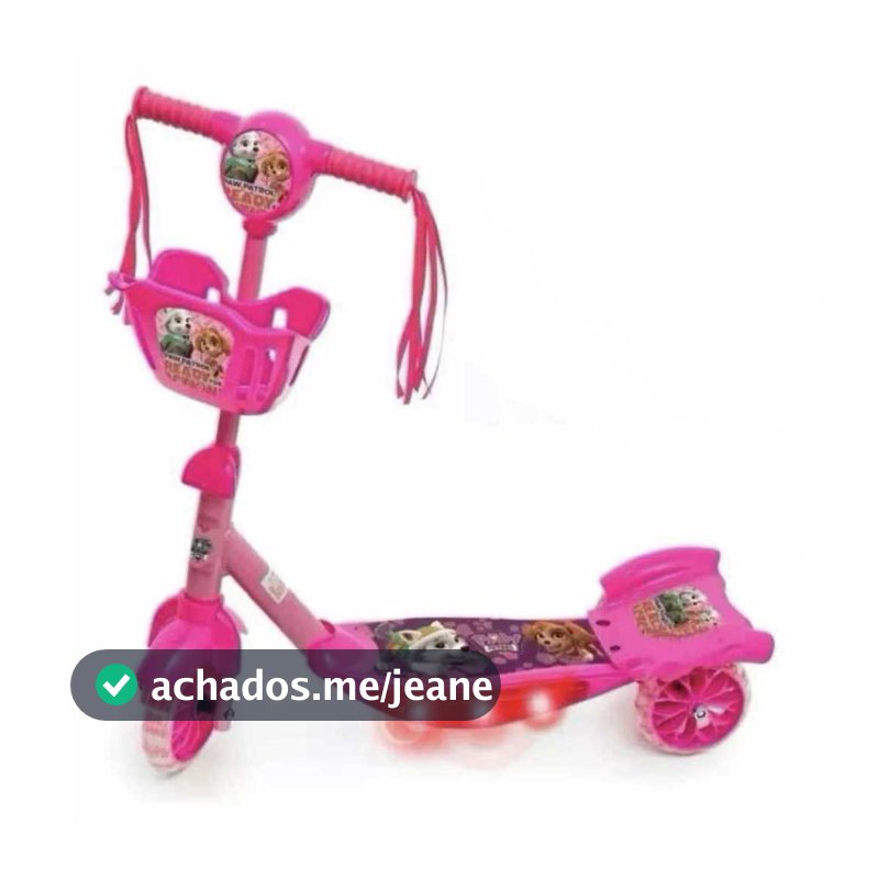 Patinete De Meninos Meninas Patinete Infantil Pata Musical 3 Rodas Cesta E Luzes Até 35kg