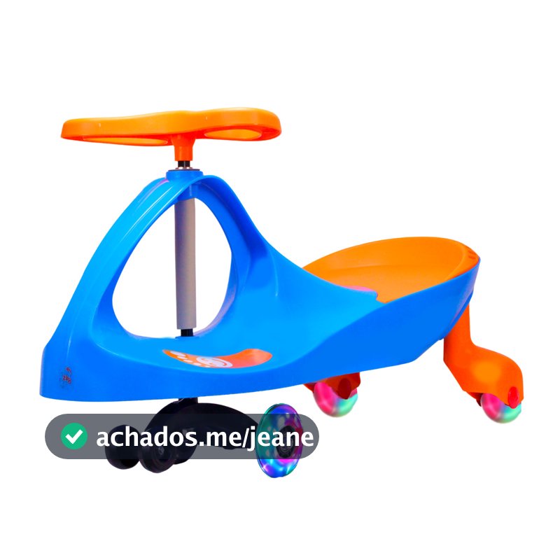 Carrinho De Rolimã Zig Zag Azul 360 Com Rodas Iluminadas Infantil - Castela