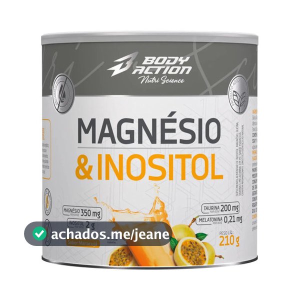 Bodyaction Nutri Science Minerais/vitaminas Magnésio E Inositol Taurina Melatonina 210g Bodyaction Pó Maracujá