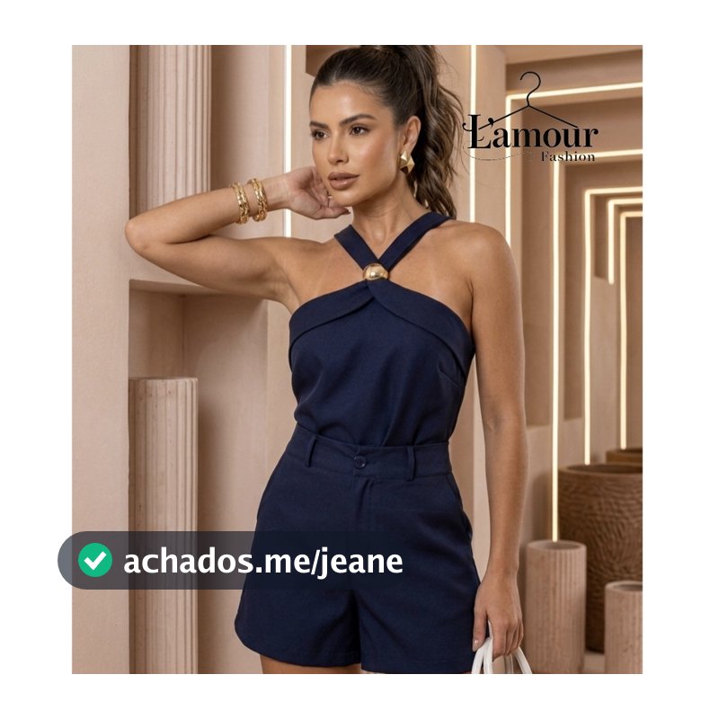SUPER CHIQUE!!! Conjunto Clássico  Em Tecido Luis Twill Blusa Cavada Com Detalhe Fivela-Codigo1118