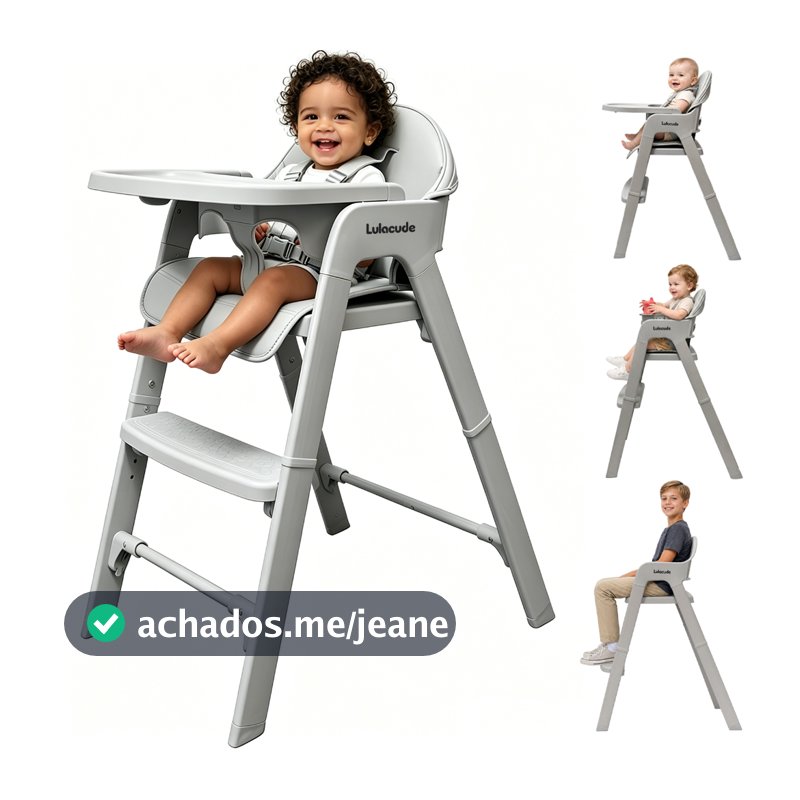 Cadeira de alimentação bebê portatil 4 em 1 Com Ajuste De Altura | Cadeira Bebe Refeição Dobravel Cadeirinha Alimentacao