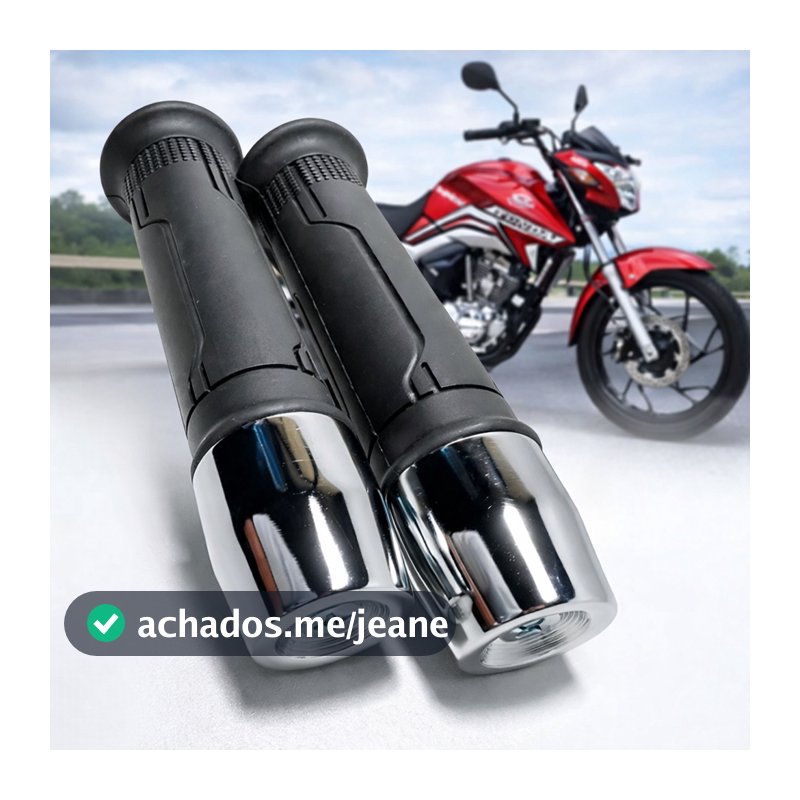 Manopla Cargo + Peso Pesadão Guidão Pcx Cromado + Parafusos