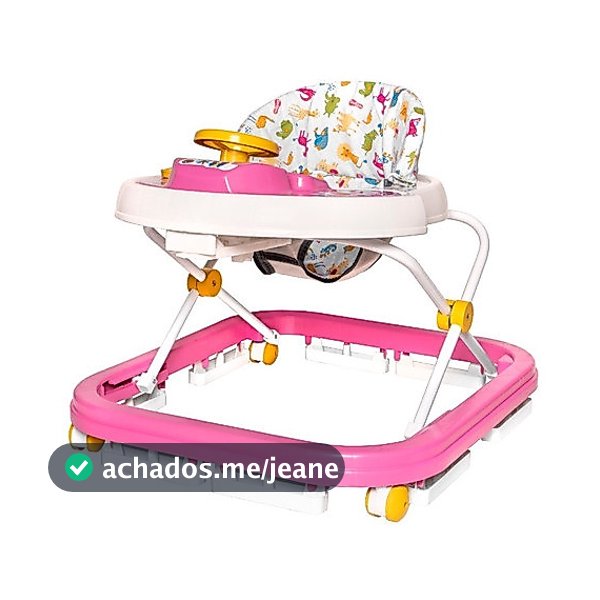 Andador Infantil Para Bebê e criança Sonoro Menina Styll Baby seguro com selo do inmetro-Rosa
