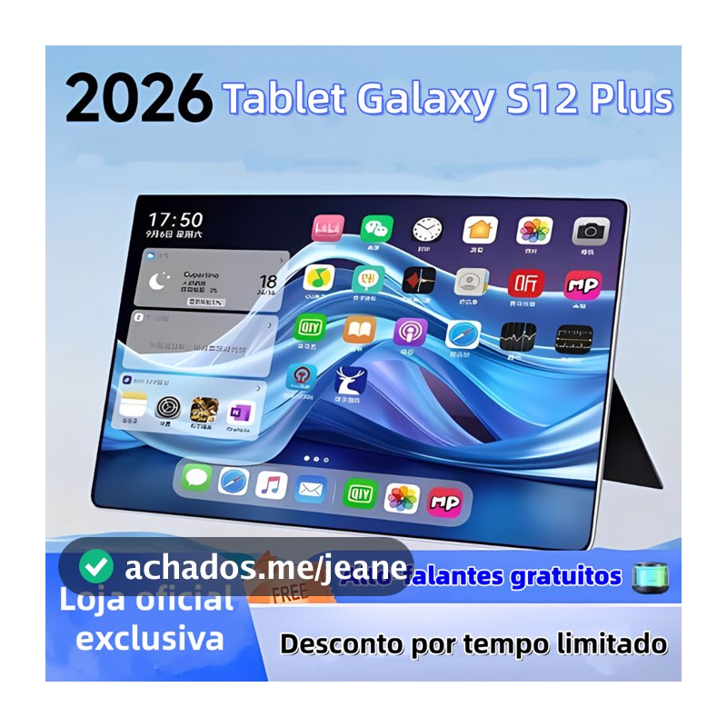 Tablet  S12 Plus 11,6 polegadas,  bateria de 12000 mAh, Android 5G-Teclado e mouse gratuitos