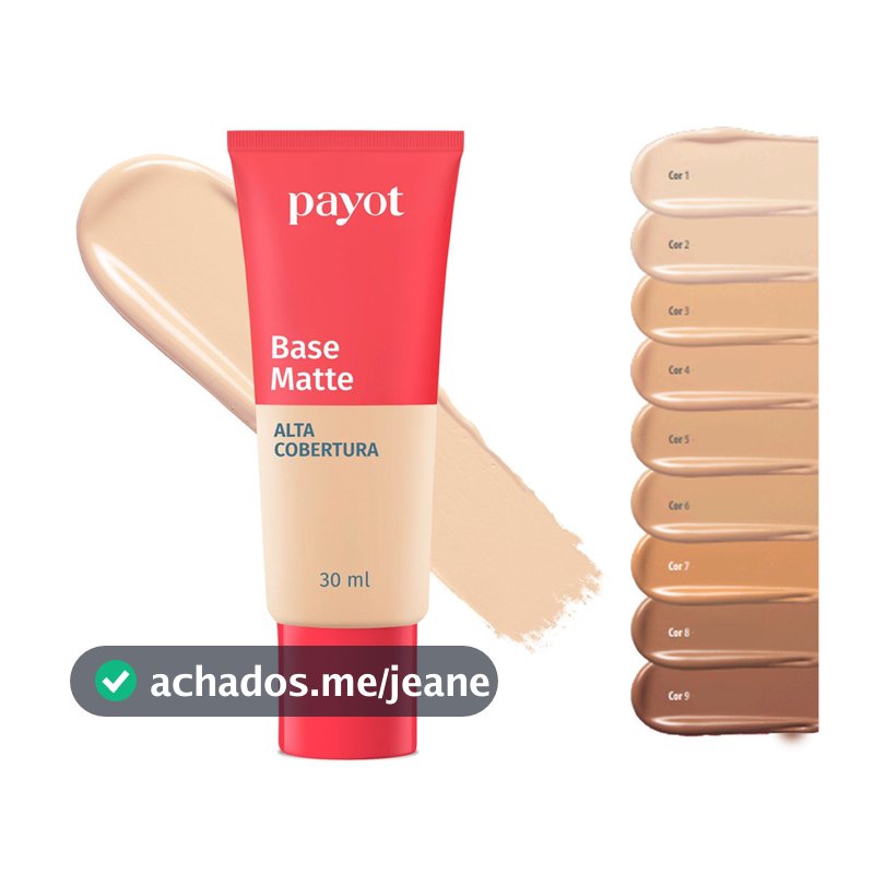 Base Matte Payot Alta Cobertura 30ml Cherrie Nova Boca Rosa