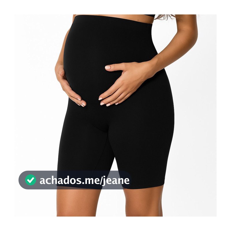 Short Bermuda Legging Gestante Gravida Cós Alto Confortável Maternidade Gestação Feminina