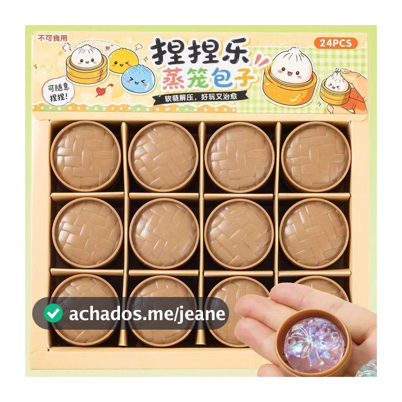 24 Pçs/set Mini Bolinhos Squishy , Macio Bonito Forma De Comida Pão De Cristal Mole , Com Vaporizador Fidget Brinquedo S