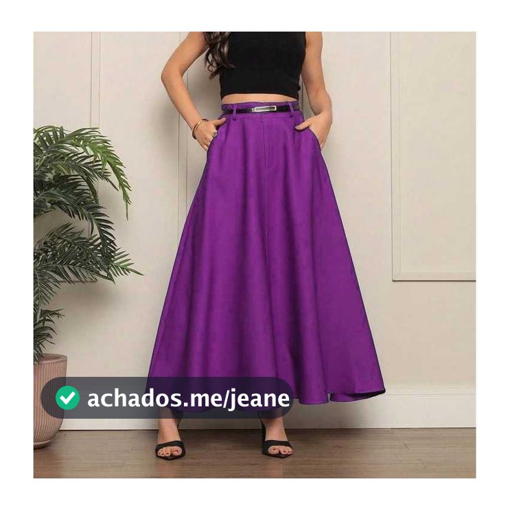 Saia Longa Alfaiataria/Moda Evangélica Casual Básica Inverno Cintura Alta