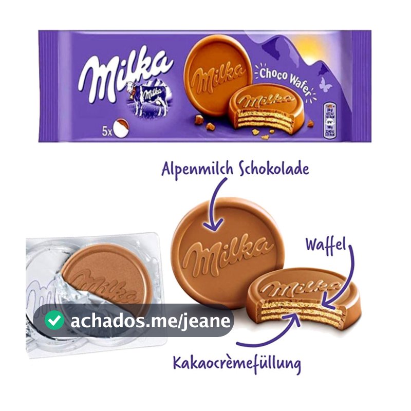 Biscoito Milka Choco Wafer Coberta E Com Recheio De Choco 150g