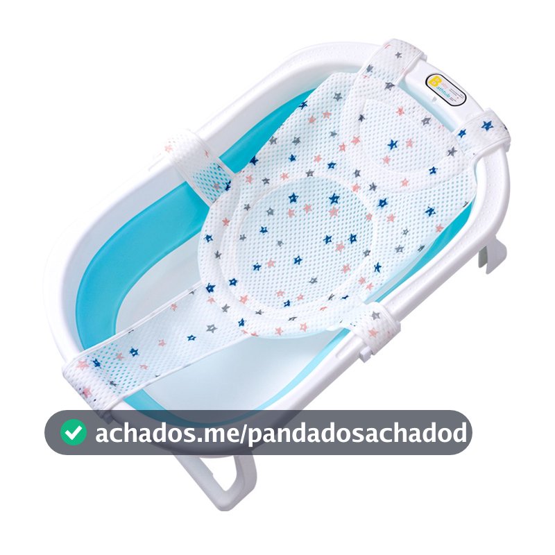 Rede de Proteção Infantil Bebê para Banheira Rosa Azul