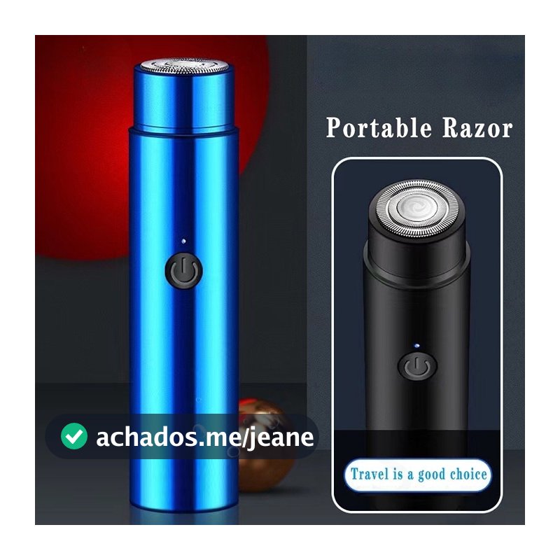 Mini Barbeador Elétrico Masculino Para Depilador Facial Sem Falhas Recarregável Portátil