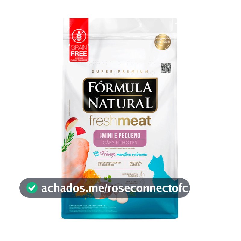 Ração Fórmula Natural Fresh Meat para Cães Filhotes Raças Mini e Pequenas – 2,5kg