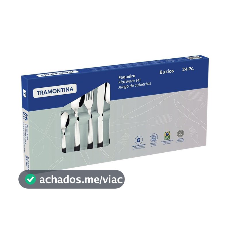 Faqueiro Tramontina Inox Búzios 24 Peças