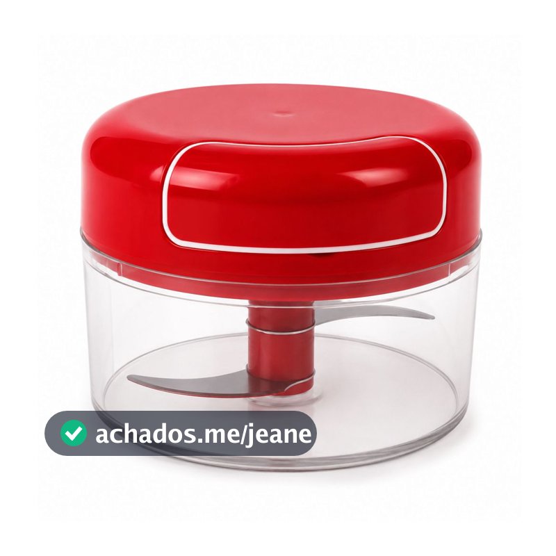 Triturador Manual de Alimentos 200ml 2 Lâminas Mini Processador Cortador de Cebola Alho Temperos Legumes Frutas