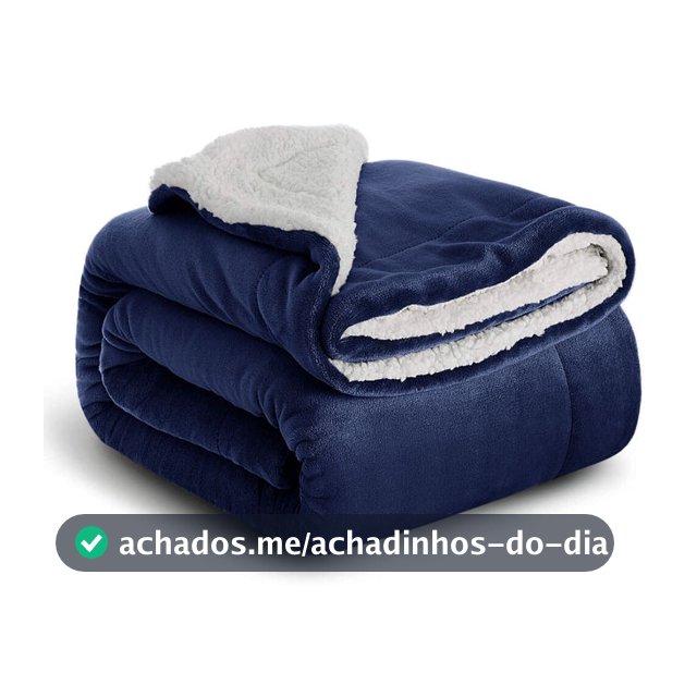 Coberdrom Casal Queen Sherpa Edredrom Pele de Carneiro 2,40m x 2,20m