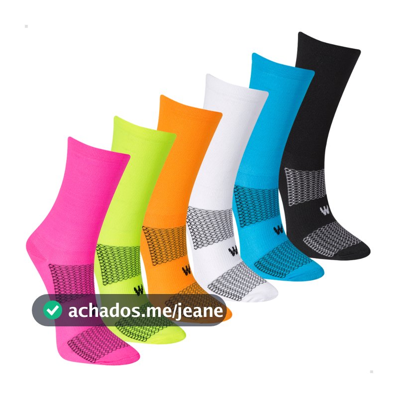 Kit 2 Pares Meia Performance Up Cano Alto Esportiva Corrida Ciclismo Treino Conforto Unissex Leve