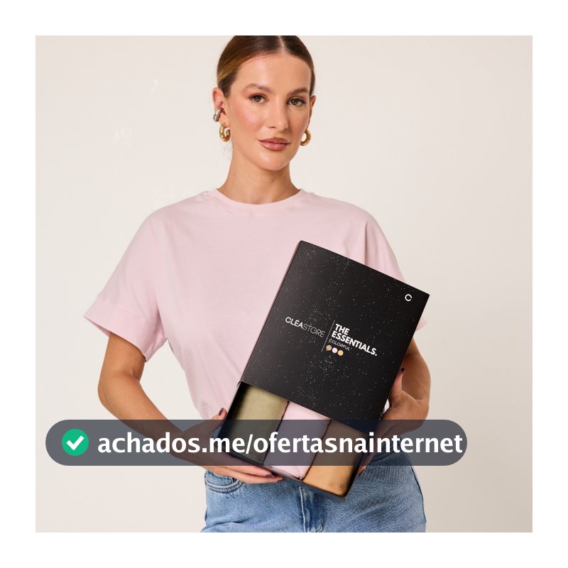 Kit 3 T-Shirts Oversized Colorful Algodão Cléa Store