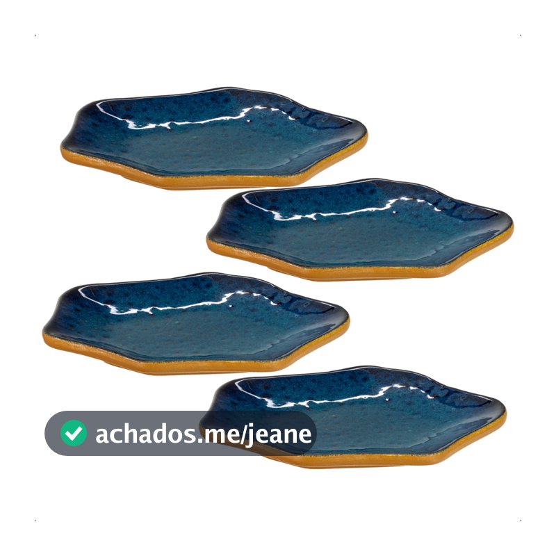 Kit PRATO SOBREMESA 4 unidades orgânico para restaurantes lançamento de luxo cozinha decoração cerâmica decorativa