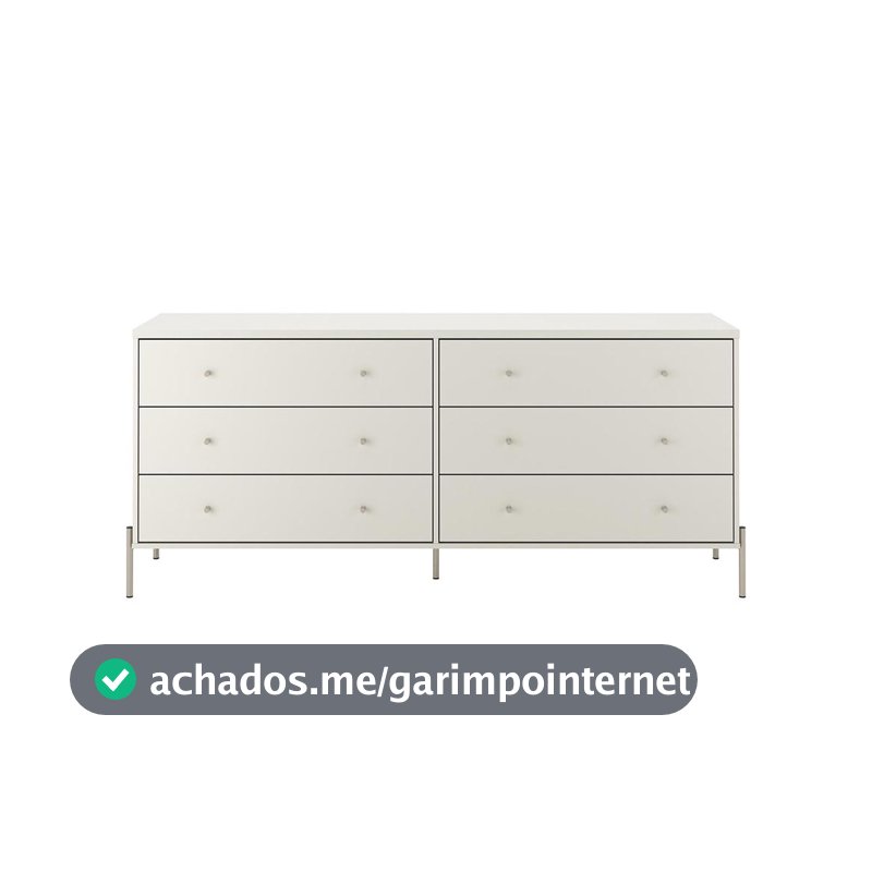 Cômoda Jasper 182cm 6 Gavetas Multifuncional Província