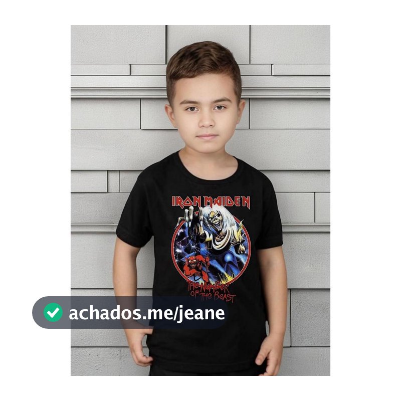 Camiseta Camisa Infantil - Iron Maiden Banda De Rock Musica