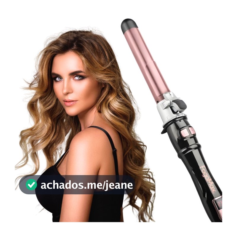 Modelador De Cachos Giro Automático 28mm Profissional Rápido Aquecimento Bivolt Eleve Sua Beleza