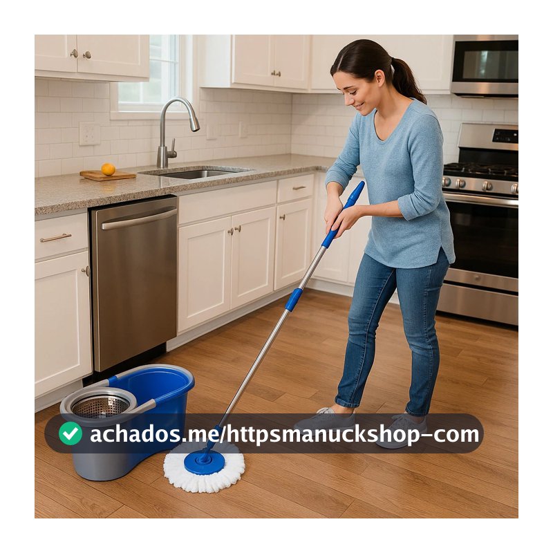 Mop Giratório 360° Com Balde Esfregão Microfibra Limpeza Piso Rodo Spin Lavável INOX OU PLASTICO