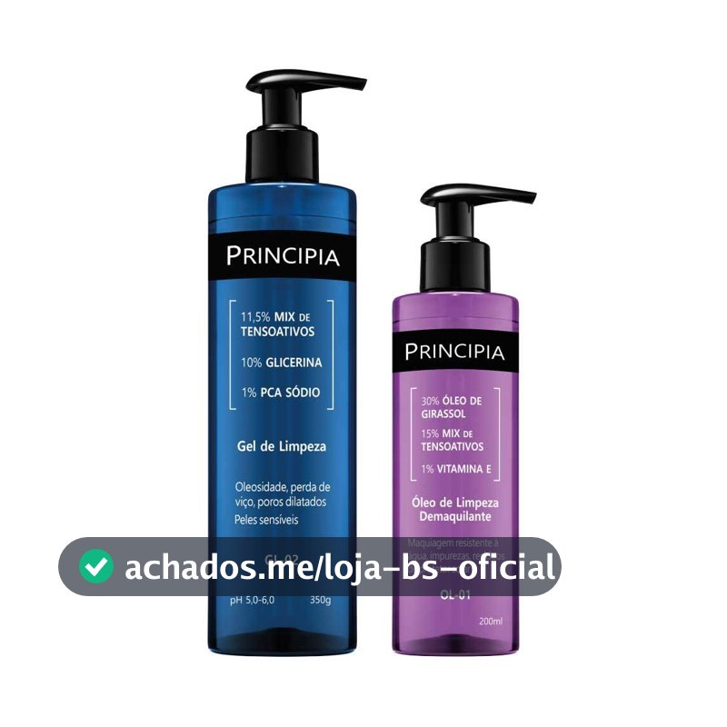 Principia Kit Limpeza Profunda Todos os tipos de pele Gel de limpeza GL-02 + Oleo de Limpeza OL-01